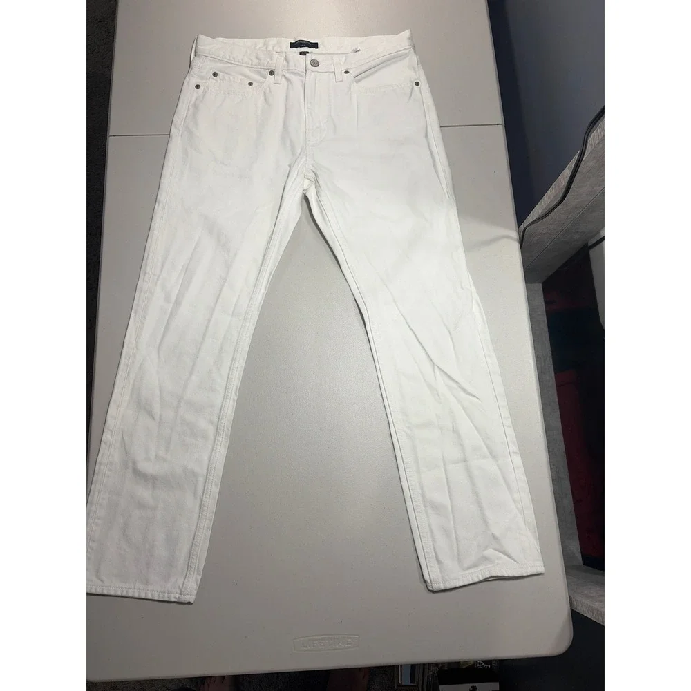 Banana Republic Mens Slim Fit Off White Denim Jeans 32x30 146650-00 Summer 2016